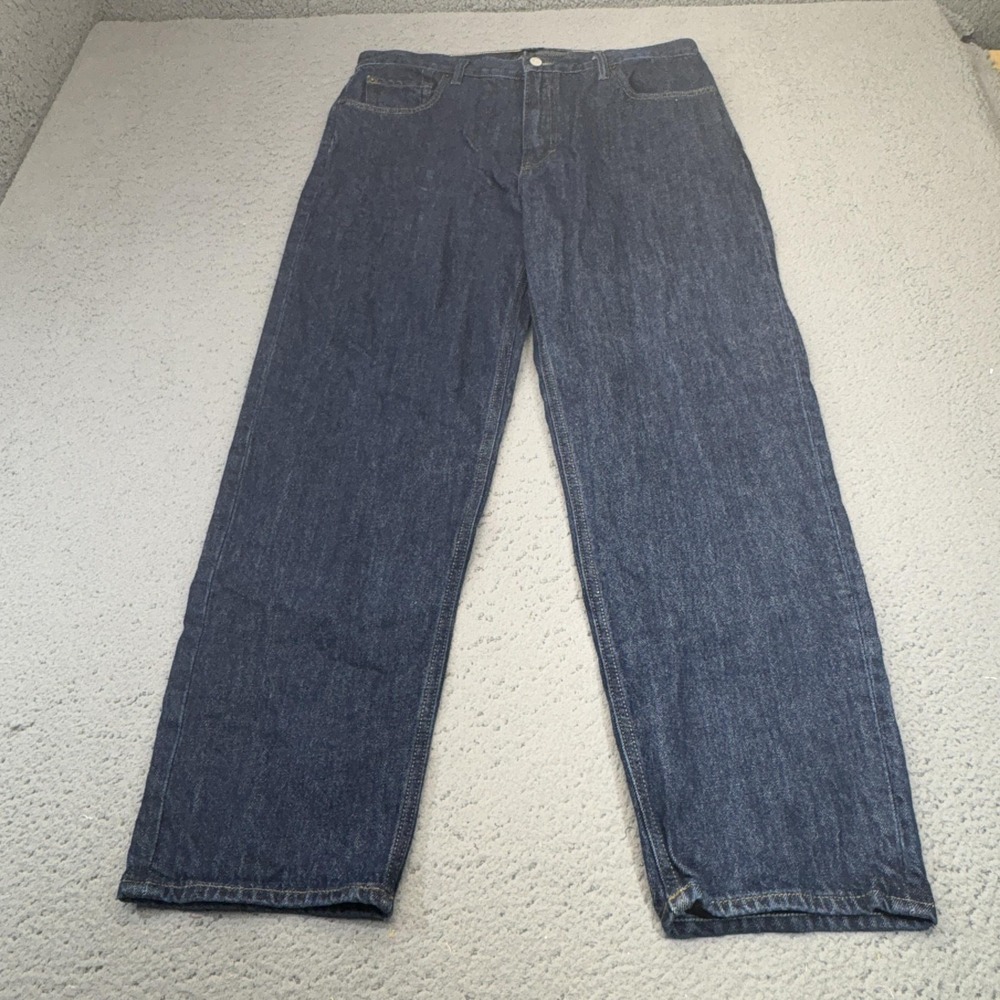 Banana Republic‎ Jeans Mens 38x28 Blue Straight Relaxed Fit Dark Denim Zip Fly